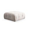 Corner Sofa Amaris 3 Seater With Pouffe - Beige Beige