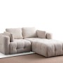 Corner Sofa Amaris 2 Seater With Pouffe - Beige Beige