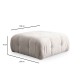 Corner Sofa Amaris 2 Seater With Pouffe - Beige Beige