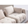 Corner Sofa Amaris 2 Seater With Pouffe - Beige Beige
