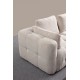 Corner Sofa Amaris 2 Seater With Pouffe - Beige Beige