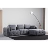 Corner Sofa Amaris 3 Seater With Pouffe - Grey Grey