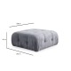 Corner Sofa Amaris 3 Seater With Pouffe - Grey Grey