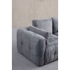 Corner Sofa Amaris 3 Seater With Pouffe - Grey Grey