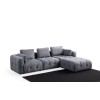 Corner Sofa Amaris 3 Seater With Pouffe - Grey Grey