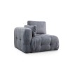 Corner Sofa Amaris 3 Seater With Pouffe - Grey Grey