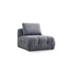 Corner Sofa Amaris 3 Seater With Pouffe - Grey Grey