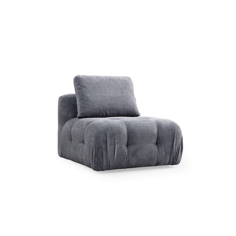 Corner Sofa Amaris 3 Seater With Pouffe - Grey Grey