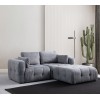 Corner Sofa Amaris 2 Seater With Pouffe - Grey Grey