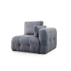 Corner Sofa Amaris 2 Seater With Pouffe - Grey Grey