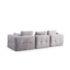 Corner Sofa Amaris 3 Seater With Pouffe - Light Grey Light Grey