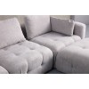 Corner Sofa Amaris 3 Seater With Pouffe - Light Grey Light Grey