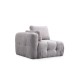 Corner Sofa Amaris 3 Seater With Pouffe - Light Grey Light Grey