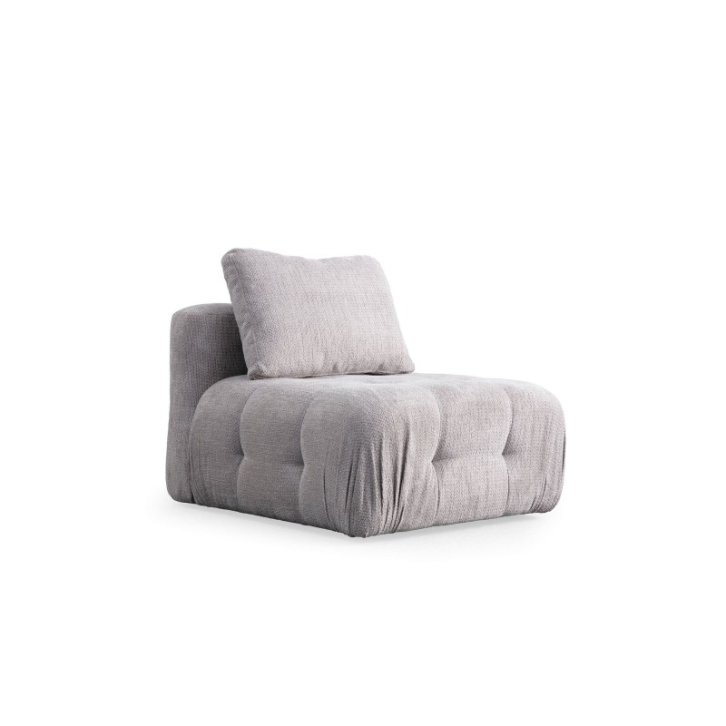 Corner Sofa Amaris 3 Seater With Pouffe - Light Grey Light Grey