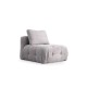 Corner Sofa Amaris 3 Seater With Pouffe - Light Grey Light Grey