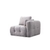 Corner Sofa Amaris 3 Seater With Pouffe - Light Grey Light Grey