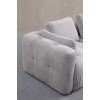 Corner Sofa Amaris 2 Seater With Pouffe - Light Grey Light Grey