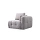 Corner Sofa Amaris 2 Seater With Pouffe - Light Grey Light Grey