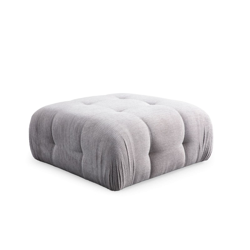 Corner Sofa Amaris 2 Seater With Pouffe - Light Grey Light Grey