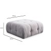 Corner Sofa Amaris 2 Seater With Pouffe - Light Grey Light Grey