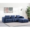 Corner Sofa Amaris 3 Seater With Pouffe - Navy Blue Navy Blue