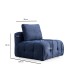 Corner Sofa Amaris 3 Seater With Pouffe - Navy Blue Navy Blue