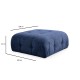 Corner Sofa Amaris 3 Seater With Pouffe - Navy Blue Navy Blue