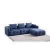 Corner Sofa Amaris 3 Seater With Pouffe - Navy Blue Navy Blue