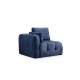 Corner Sofa Amaris 3 Seater With Pouffe - Navy Blue Navy Blue