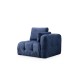 Corner Sofa Amaris 3 Seater With Pouffe - Navy Blue Navy Blue
