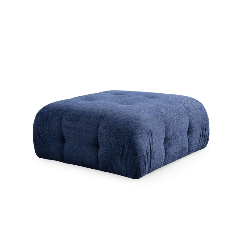 Corner Sofa Amaris 3 Seater With Pouffe - Navy Blue Navy Blue