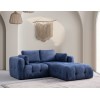 Corner Sofa Amaris 2 Seater With Pouffe - Navy Blue Navy Blue
