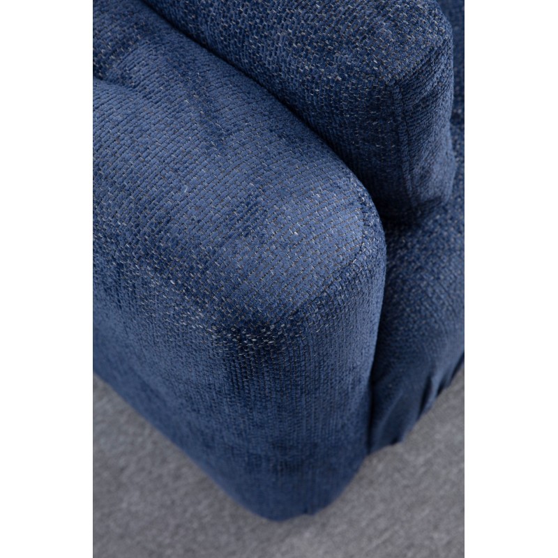 Corner Sofa Amaris 2 Seater With Pouffe - Navy Blue Navy Blue