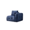 Corner Sofa Amaris 2 Seater With Pouffe - Navy Blue Navy Blue