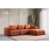 Corner Sofa Amaris 3 Seater With Pouffe - Orange Orange