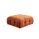 Corner Sofa Amaris 3 Seater With Pouffe - Orange Orange