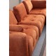 Corner Sofa Amaris 3 Seater With Pouffe - Orange Orange