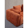 Corner Sofa Amaris 2 Seater With Pouffe - Orange Orange