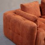 Corner Sofa Amaris 2 Seater With Pouffe - Orange Orange