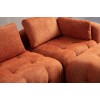 Corner Sofa Amaris 2 Seater With Pouffe - Orange Orange