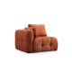 Corner Sofa Amaris 2 Seater With Pouffe - Orange Orange