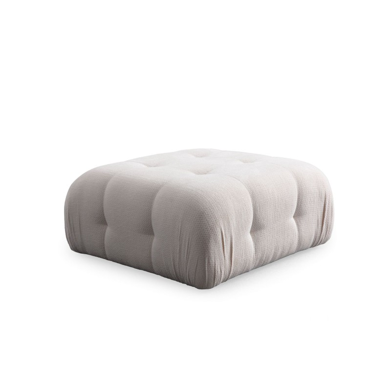 Corner Sofa Amaris 3 Seater With Pouffe - White White
