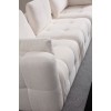 Corner Sofa Amaris 3 Seater With Pouffe - White White