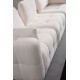 Corner Sofa Amaris 3 Seater With Pouffe - White White