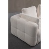 Corner Sofa Amaris 3 Seater With Pouffe - White White