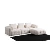 Corner Sofa Amaris 3 Seater With Pouffe - White White