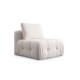 Corner Sofa Amaris 3 Seater With Pouffe - White White