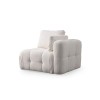 Corner Sofa Amaris 3 Seater With Pouffe - White White