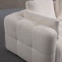 Corner Sofa Amaris 2 Seater With Pouffe -White White