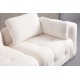 Corner Sofa Amaris 2 Seater With Pouffe -White White